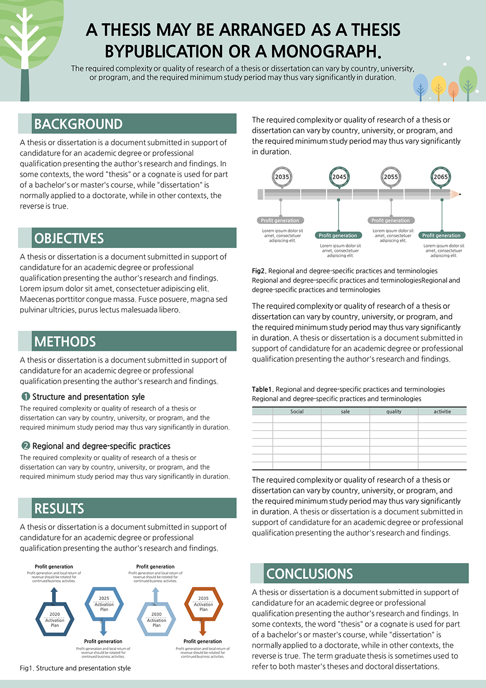 885 (A4사이즈) 학술 포스터 PPT 템플릿 졸업포스터 파워포인트 이미지 2