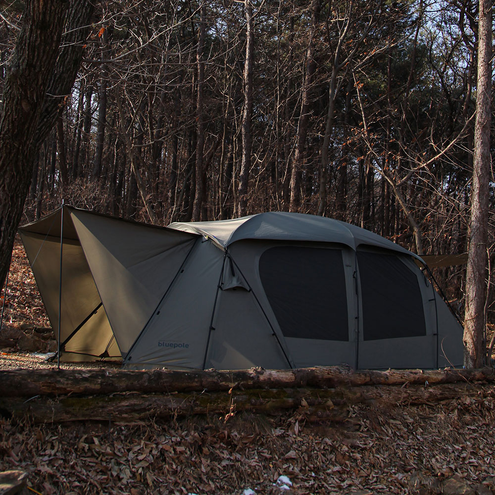 블루폴 코퍼닉스 리빙쉘텐트 쉘터 거실형 대형 장박 감성 터널형 캠핑텐트 테라리움카키