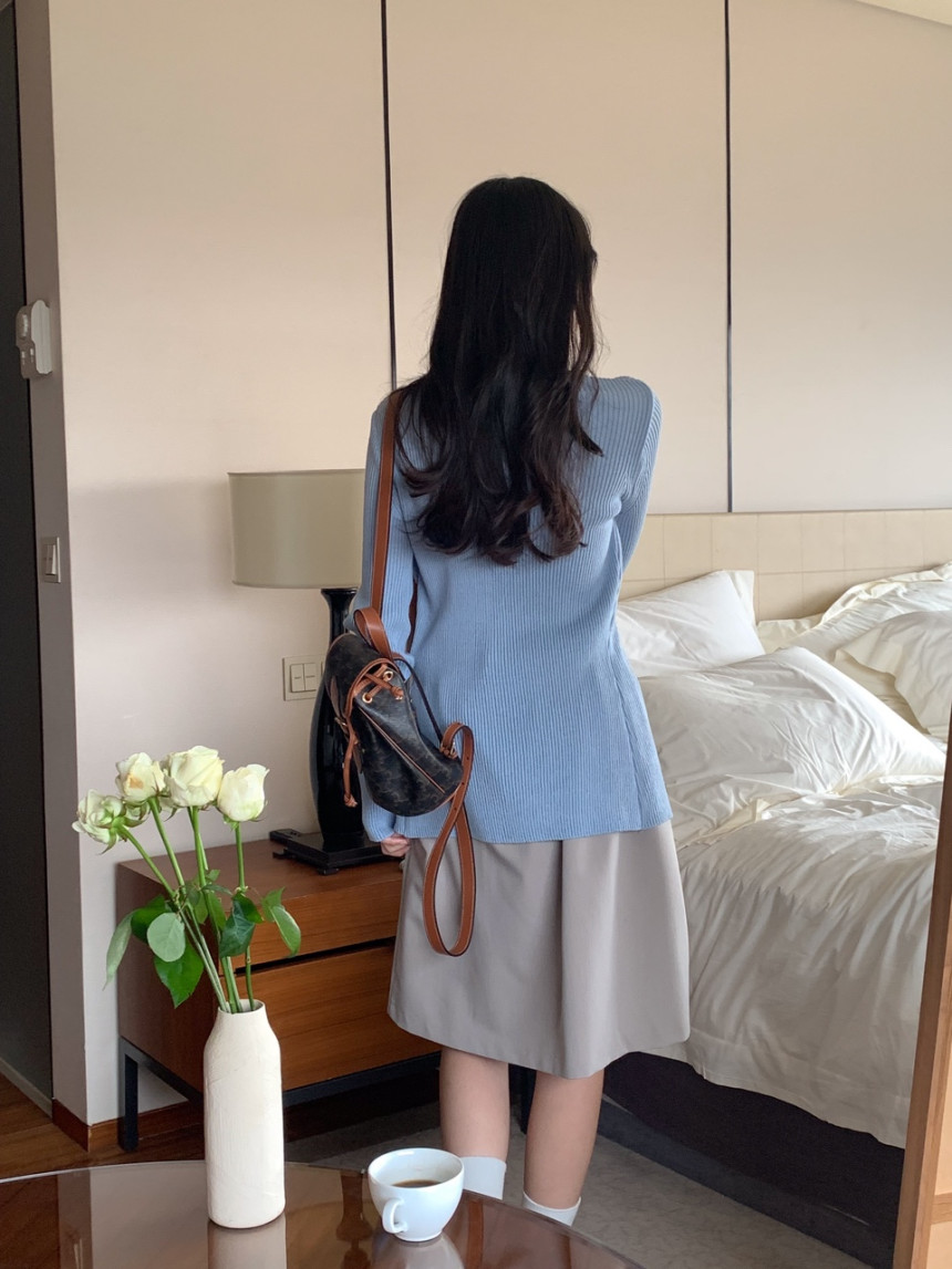 투웨이 스트링 가디건(4color)골지가디건/롱가디건/브이넥가디건/하객룩/브이넥가디건/하객룩/롱거디건 상세 이미지 10