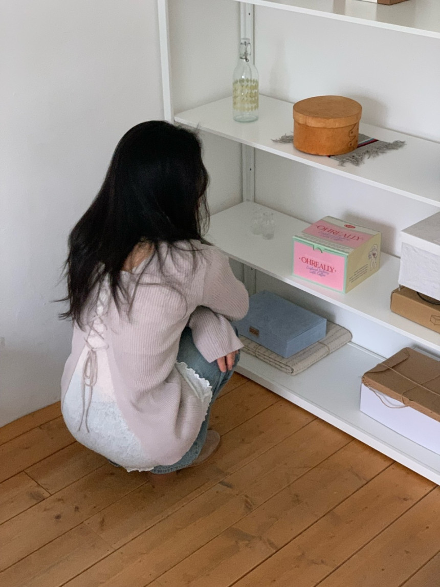 투웨이 스트링 가디건(4color)골지가디건/롱가디건/브이넥가디건/하객룩/브이넥가디건/하객룩/롱거디건 상세 이미지 35