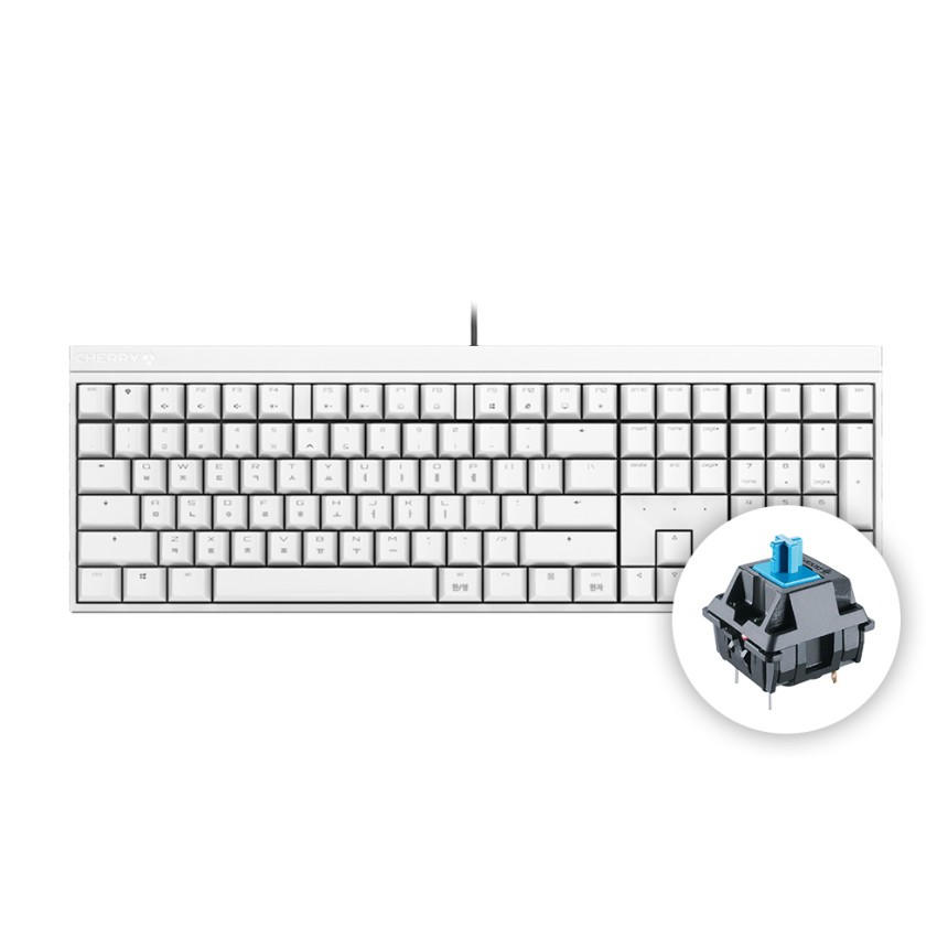 체리 MX BOARD 2.0S 기계식 게이밍 키보드 화이트 청축 - 메인 이미지