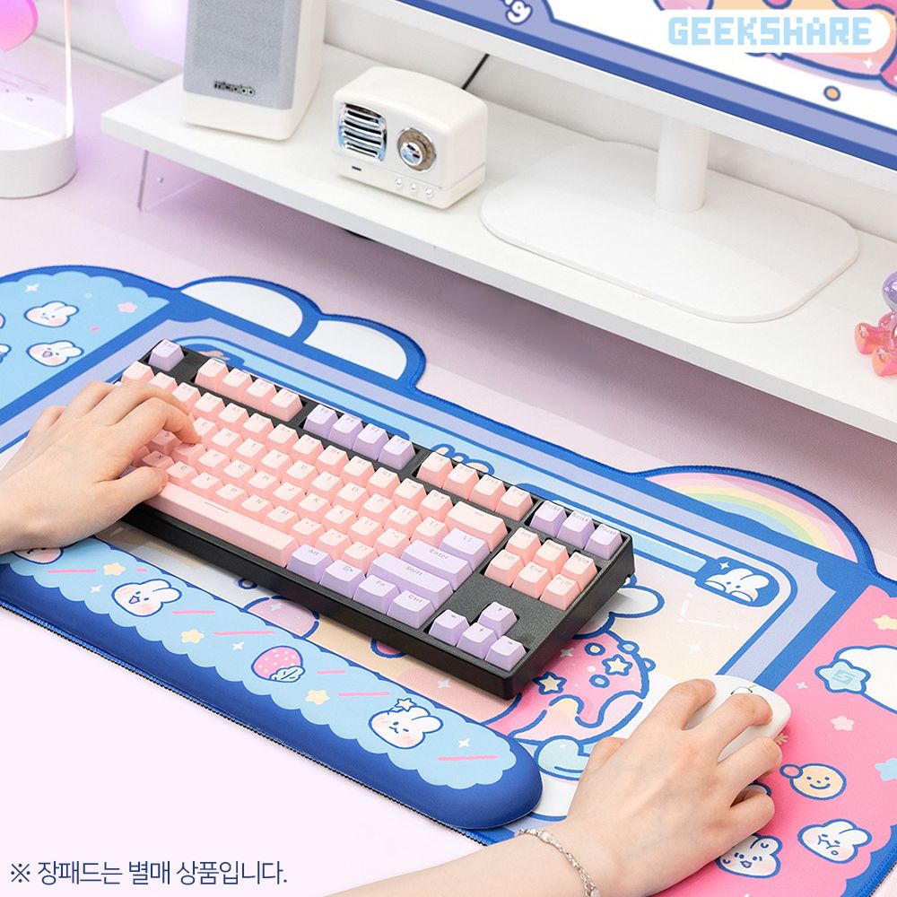 키보드 손목받침대 팜레스트 보호대 쿠션 메모리폼 긱쉐어 러블리몽몽 이미지 6