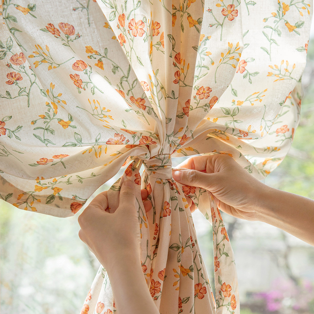 바자르 모로코 광목 순면 책장 주방 가림막커튼 공간분리 창문형 가리개커튼