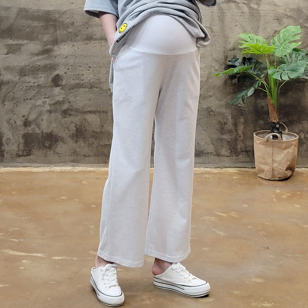 면 일자 임부 트레이닝 팬츠 임산부 바지 만삭 5color - 상품 이미지