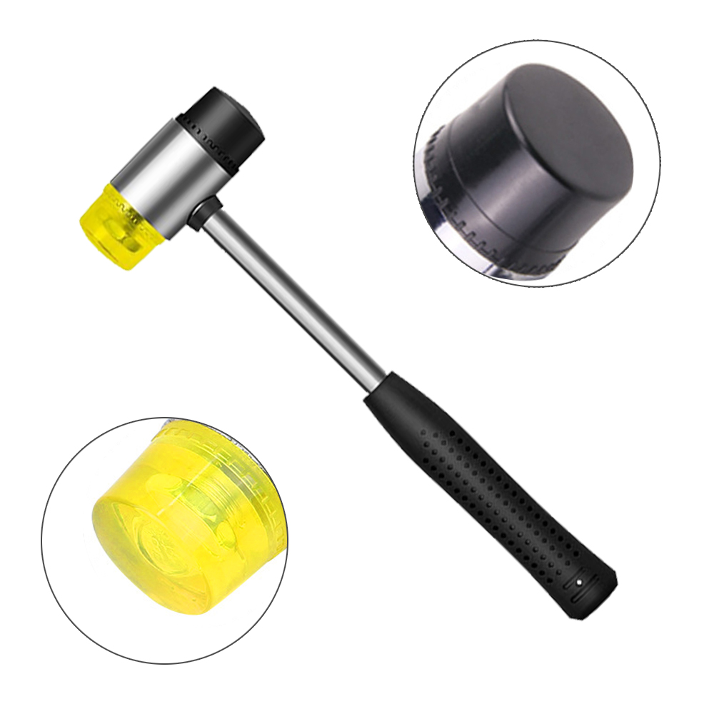 (양용 고무망치 4호) 40mm 양면 더블 헤드 diy 가죽 공예 작업 목공 마루 해머 망치 - 메인 이미지