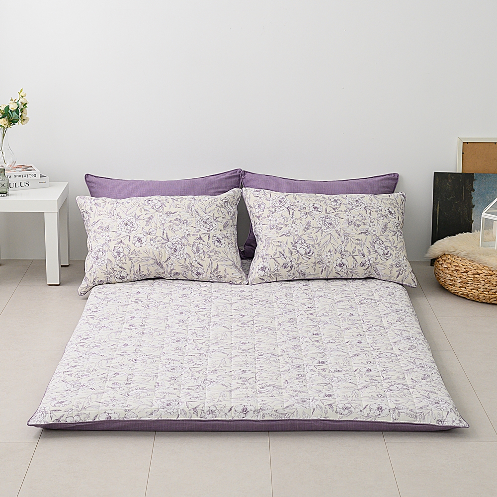 나라데코 광목 순면 꽃 무늬 바닥 요매트 누빔 요커버 S