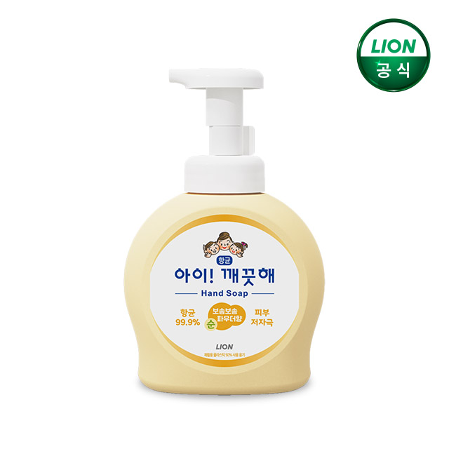 아이깨끗해 핸드솝 순 490ml 용기 x 1개 / 거품형 손세정제