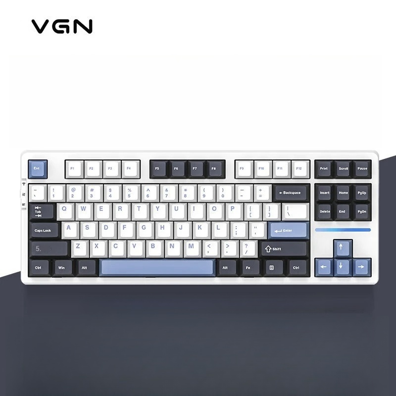 VGN V87 기계식 키보드 커스텀 가스켓 핫스왑 젤리오렌지 파워실버 - 상세 이미지 3
