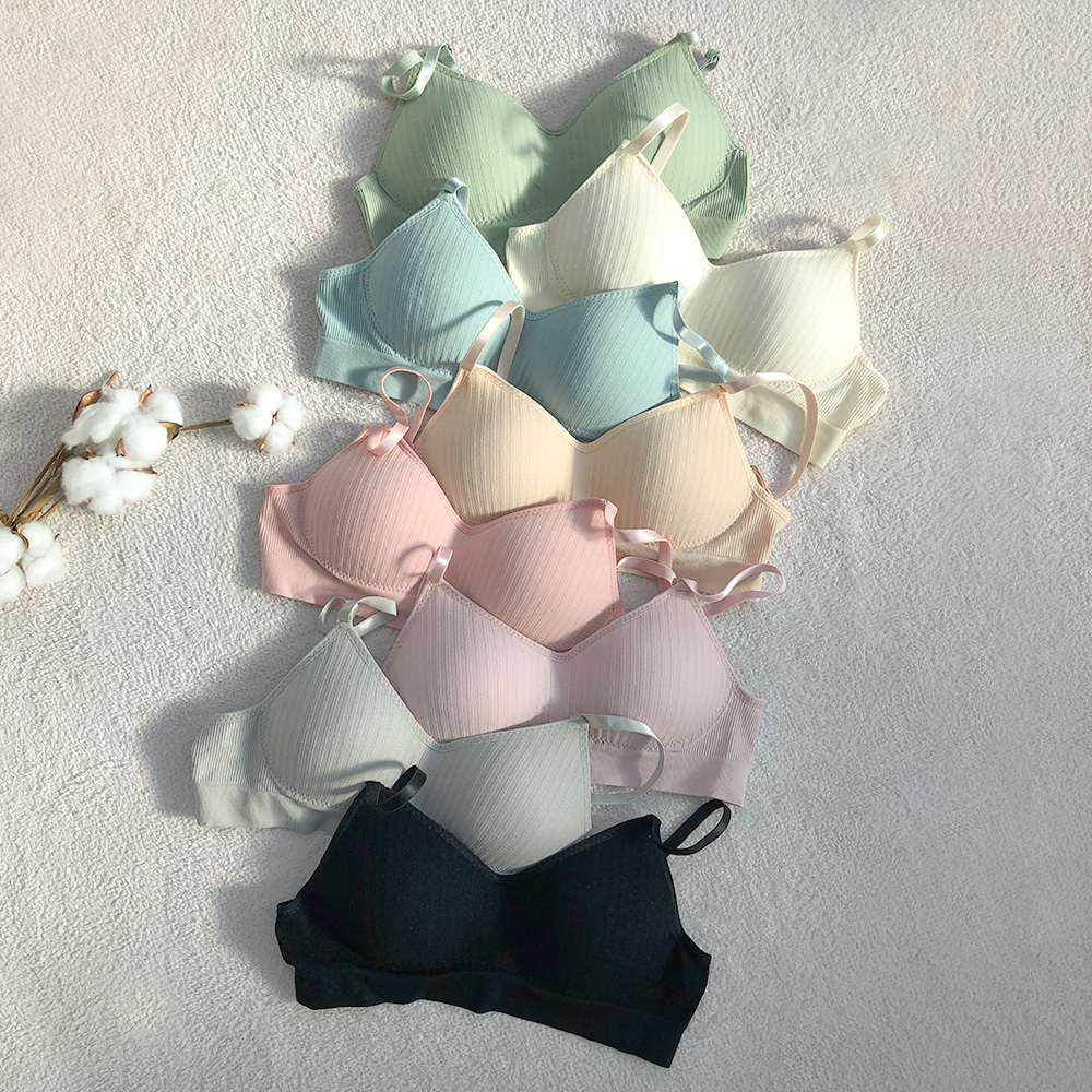 핑크앤다이아 마카롱 노와이어 브라렛 패드일체형 심리스 탑 중학생 고등학생 속옷 제품 이미지