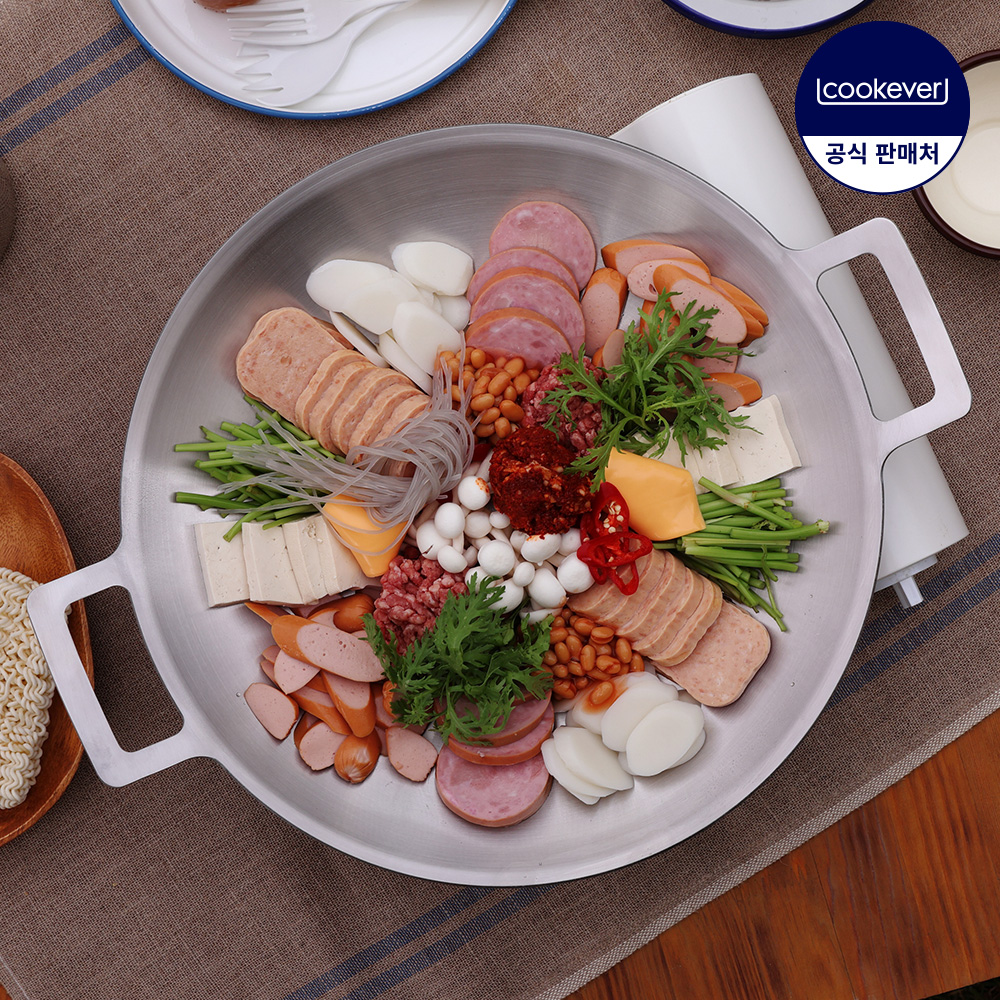 쿡에버 IH 통3중 코팅 그리들 30cm~ / 스텐 불판 캠핑 그릴팬