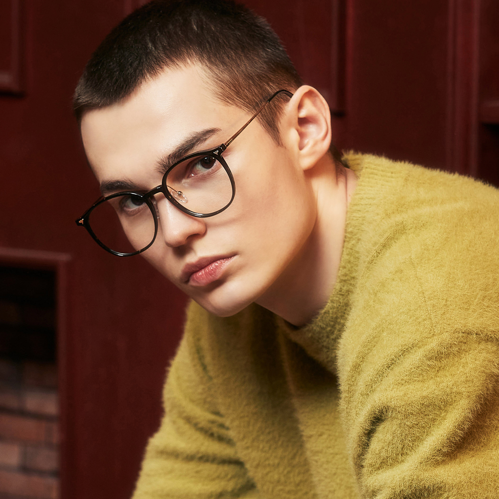 가벼운 투명안경테 뿔테 오버사이즈 패션 남자 여자 자외선 블루라이트차단 안경