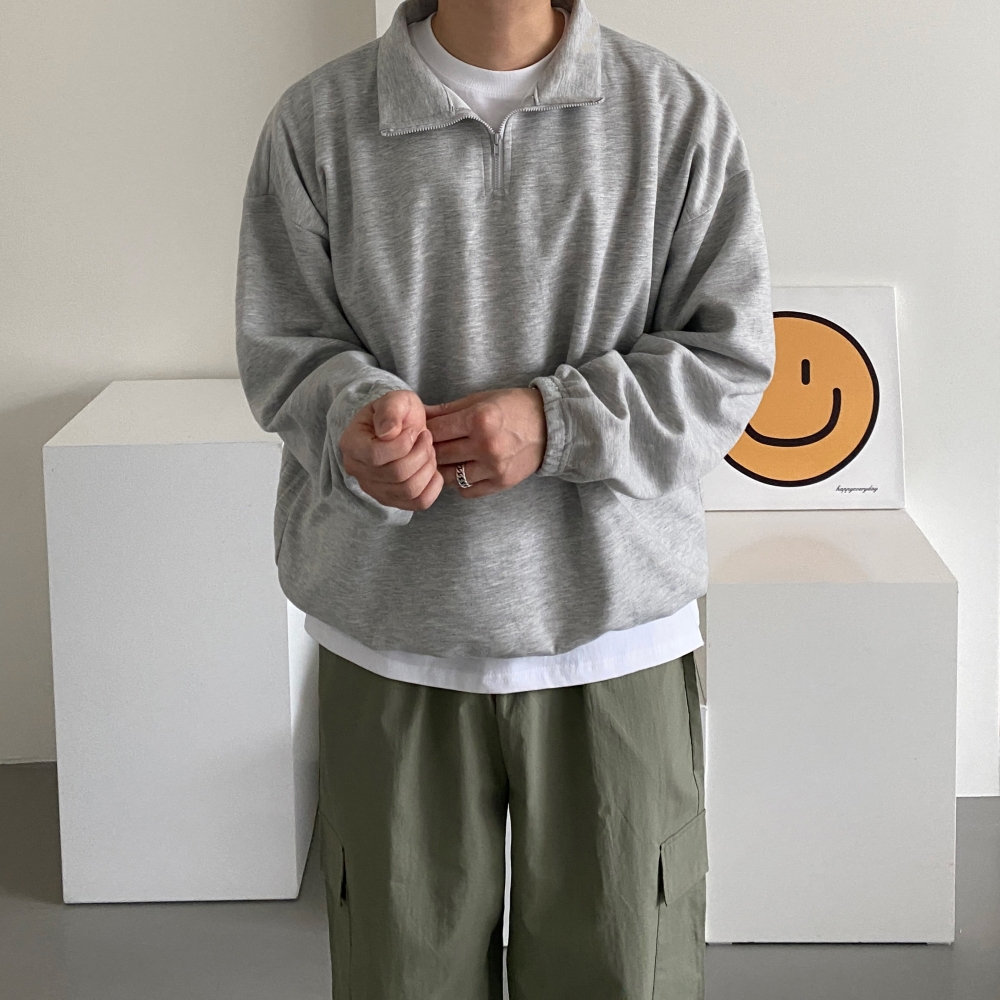 1+1 남자반집업맨투맨 하프집업맨투맨 이미지 3