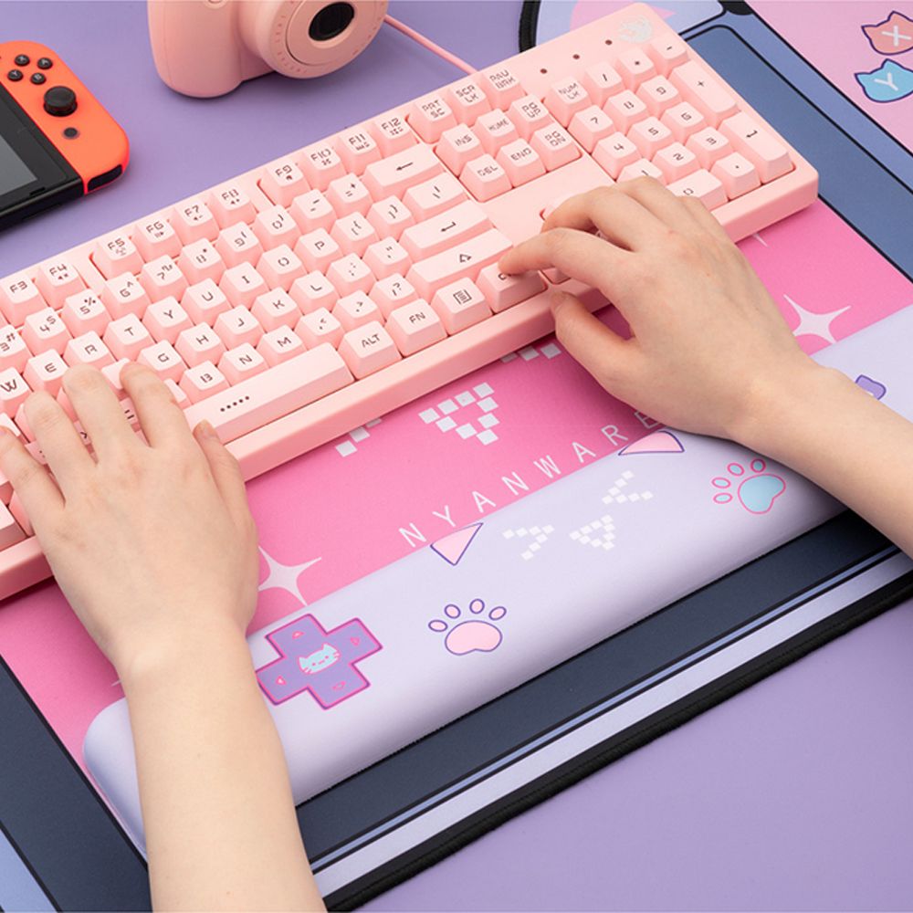 키보드 손목받침대 팜레스트 보호대 쿠션 메모리폼 긱쉐어 게이밍냥