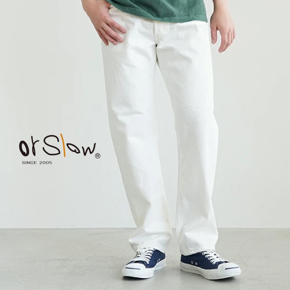 오어슬로우 105 80s 스탠다드 화이트 데님진 01-1050W-69 - 상품 이미지