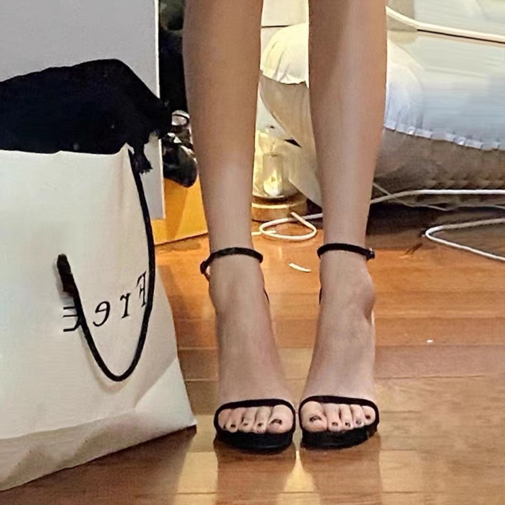 발목 스트랩 힐 샌들 여성 하이힐 굽높은 키높이 휴양지 코디 슈즈 8CM 10CM 9컬러 - 상세 이미지 4
