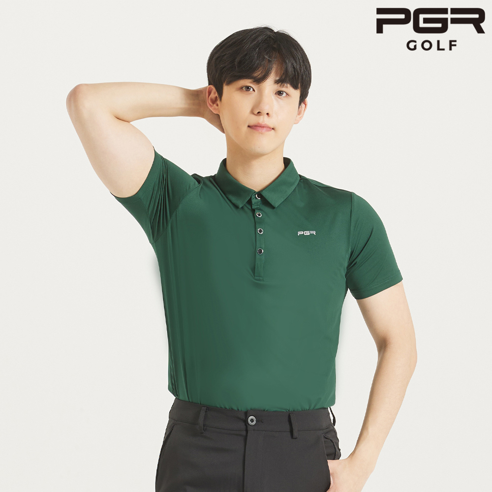 pgr골프 남성 골프 반팔티셔츠 포레스트 그린 313
