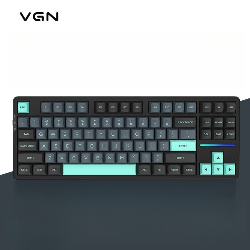 VGN V87 기계식 키보드 커스텀 가스켓 핫스왑 젤리오렌지 파워실버 - 상세 이미지 5
