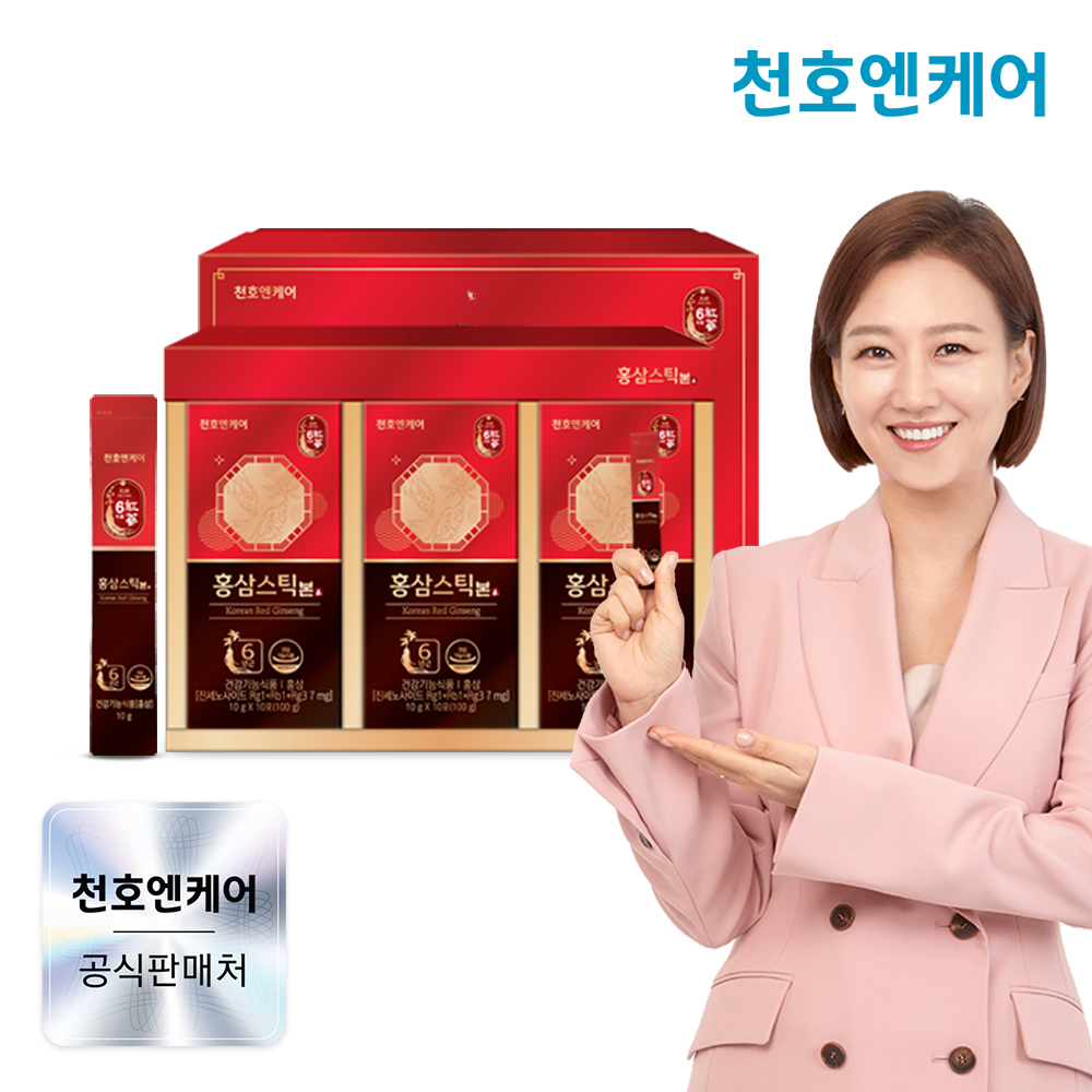 천호엔케어 강원도 6년근 홍삼정 진액 면역력 홍삼 스틱 본 30포 + 쇼핑백