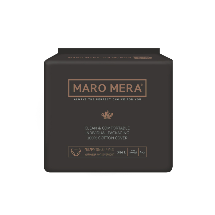마로메라 순면커버 생리대 입는 오버나이트 팬티형 3팩