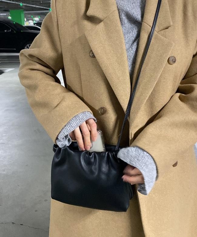 프리미엄 소가죽 미니 숄더 크로스백 클러치 핸드폰 가방