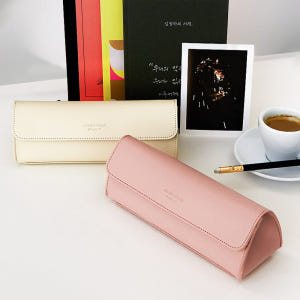 [각인가능] 고등학생 대학생 중학생 대용량 가죽 삼각 필통 펜케이스 실사용 후기 | 효과 있을까? - 상품 이미지 2