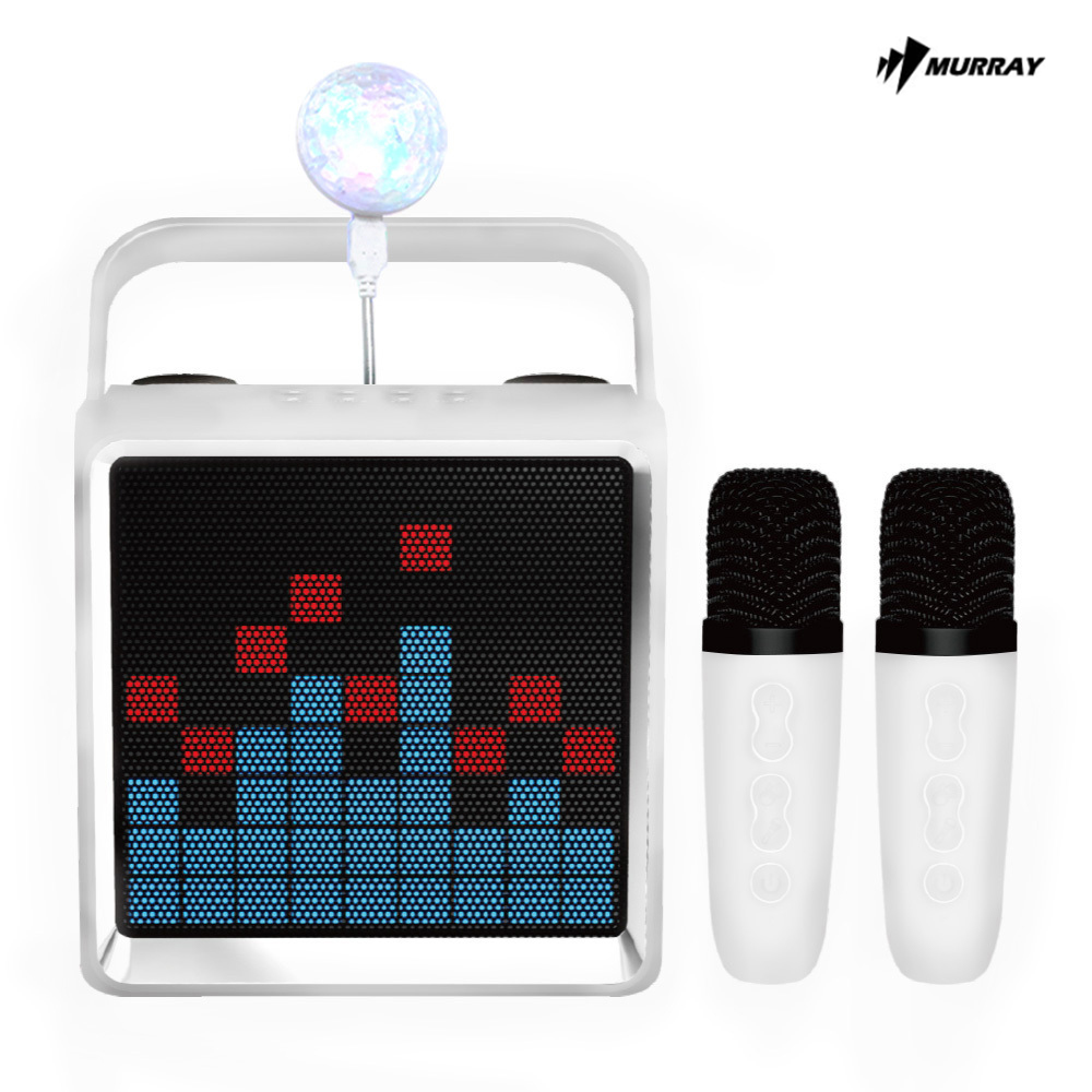 머레이 웨이브 휴대용 듀엣 2채널 LED 노래방 블루투스 무선마이크 스피커 - 상세 이미지 3