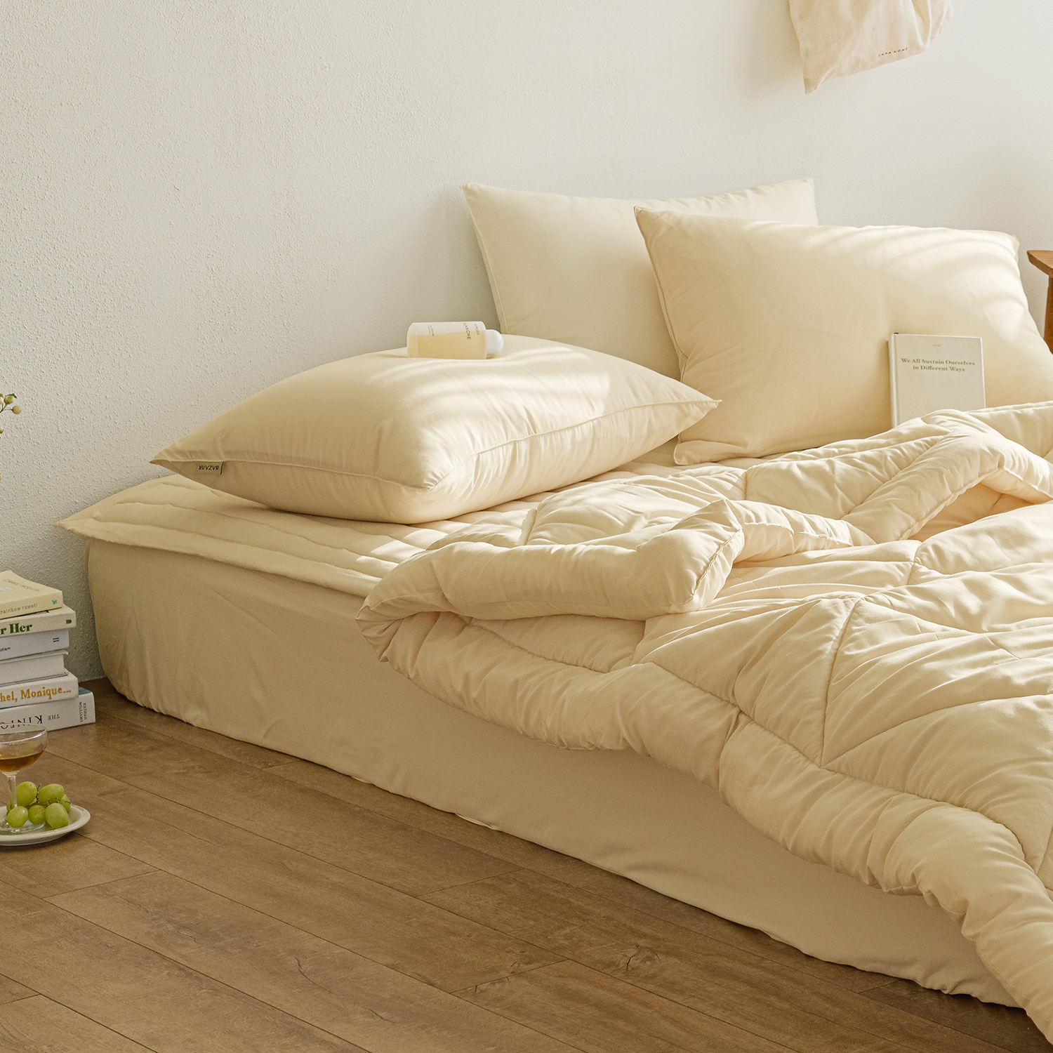 몽글머핀 먼지없는 홑겹 매트리스커버 SS