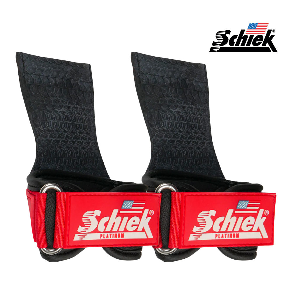 SCHIEK 1907 레드 헬스 그립 리프팅 스트랩 크로스핏 턱걸이 풀업 시크 쉬크 - 상세 이미지 2