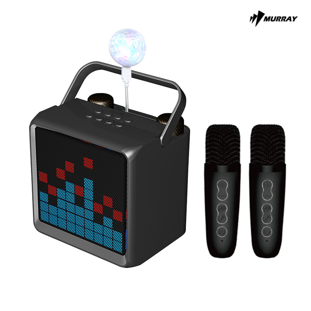 머레이 웨이브 휴대용 듀엣 2채널 LED 노래방 블루투스 무선마이크 스피커 - 상세 이미지 2