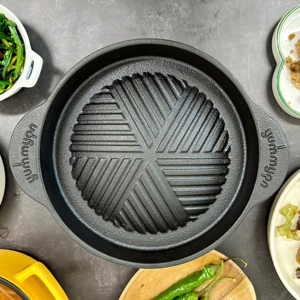 가정용 혼밥 무쇠주물 미니화로 1-2인용 그릴세트 직화구이팬