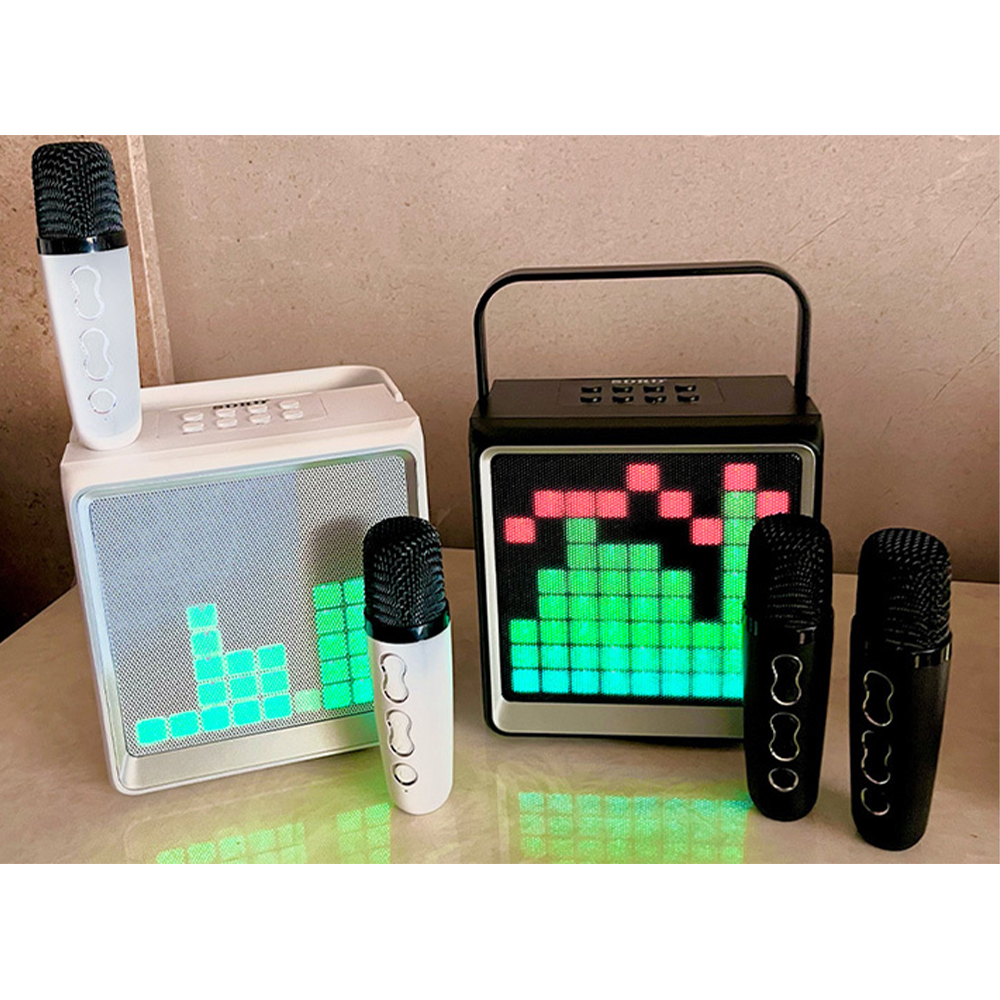 머레이 웨이브 휴대용 듀엣 2채널 LED 노래방 블루투스 무선마이크 스피커 - 상세 이미지 5