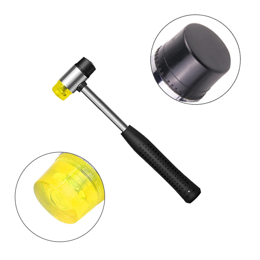 (양용 고무망치1호) 25mm 양면 더블 헤드 diy 가죽 금속 공예 작업 목공 마루 해머 망치 - 메인 이미지