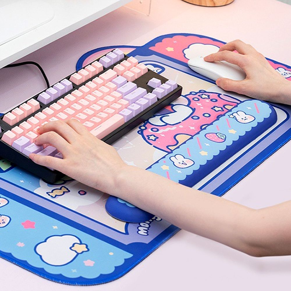 키보드 손목받침대 팜레스트 보호대 쿠션 메모리폼 긱쉐어 러블리몽몽