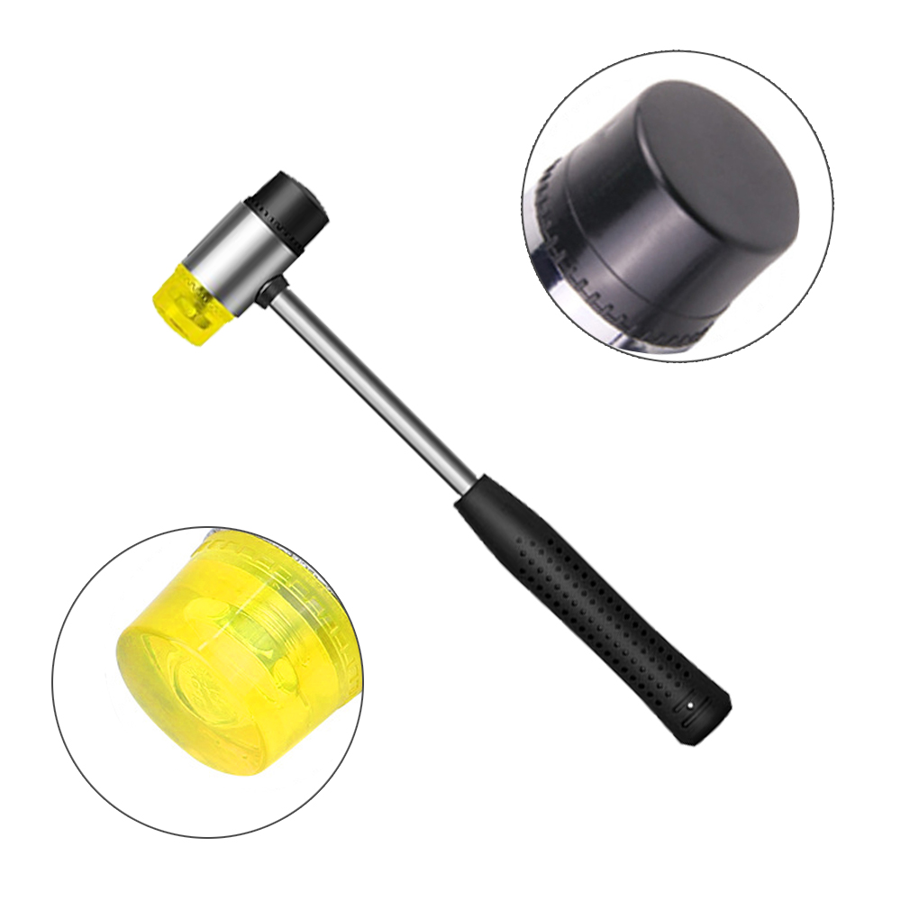 (양용 고무망치 2호) 30mm 양면 더블 헤드 diy 가죽 금속 공예 작업 목공 마루 해머 망치 - 메인 이미지