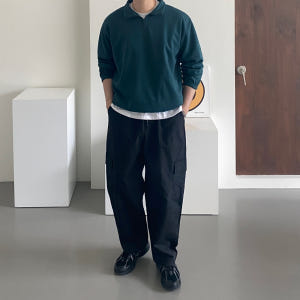 나일론팬츠 남자통바지 남자카고바지 남성세미와이드팬츠 착용 후기 | 사이즈/핏 총정리 - 상품 이미지 3