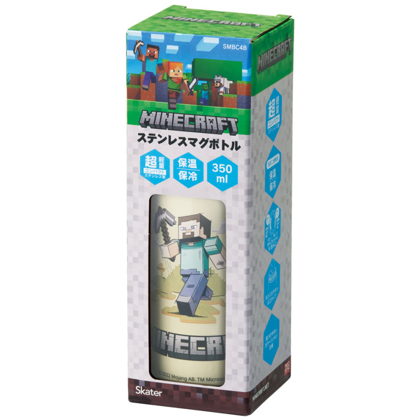 스케이터 마인크래프트 캐릭터 초경량 스테인리스 보틀 350ml SMBC4B - 주방·식기 - 하카타몰