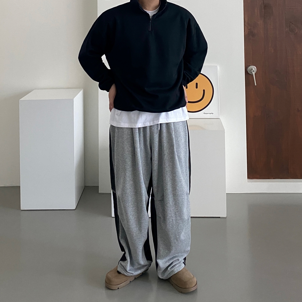 남자반집업맨투맨 하프집업맨투맨 이미지 2