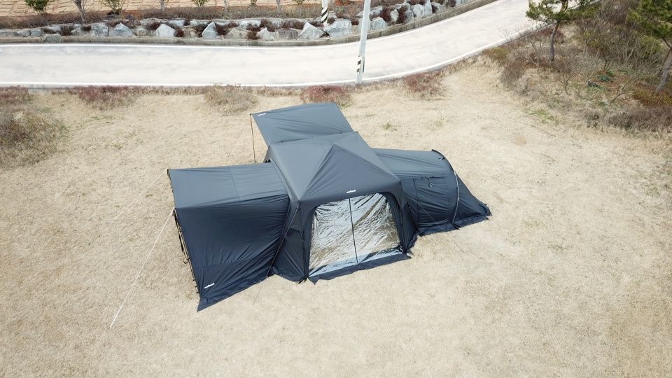 오토 가제보 425 대형 텐트 쉘터 도킹 확장 감성 자동 오토 가족 4인용텐트 이미지 8