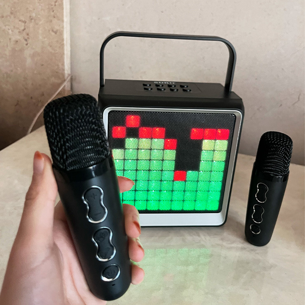머레이 웨이브 휴대용 듀엣 2채널 LED 노래방 블루투스 무선마이크 스피커 - 상세 이미지 4