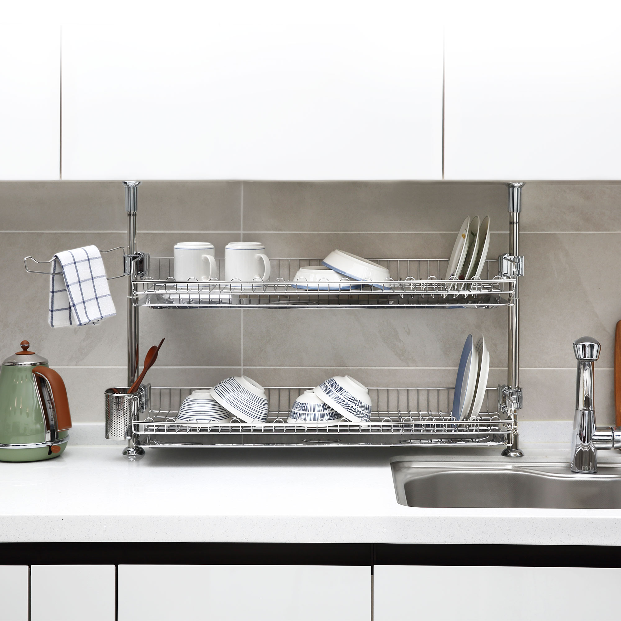 아이넥스 원터치 기둥형 식기건조대 800A