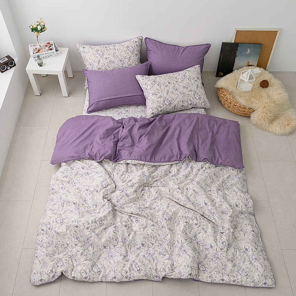 나라데코 광목 순면 워싱 꽃 무늬 홑겹 이불커버 SS