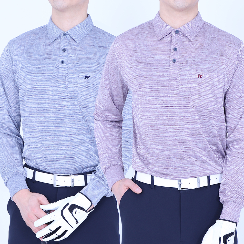 남자골프웨어상의 골프티셔츠 긴팔 카라티 인견 기능성