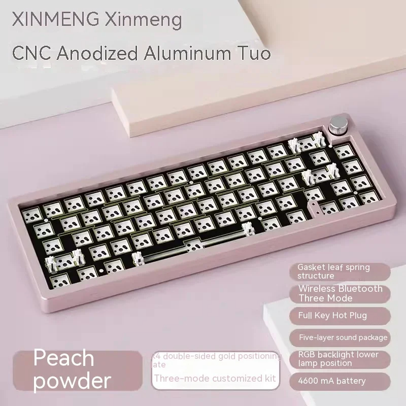 XINMENG A66 기계식 키보드 핫스왑 RGB 알루미늄 66키 커스텀 DIY 키보드 - 상세 이미지 4
