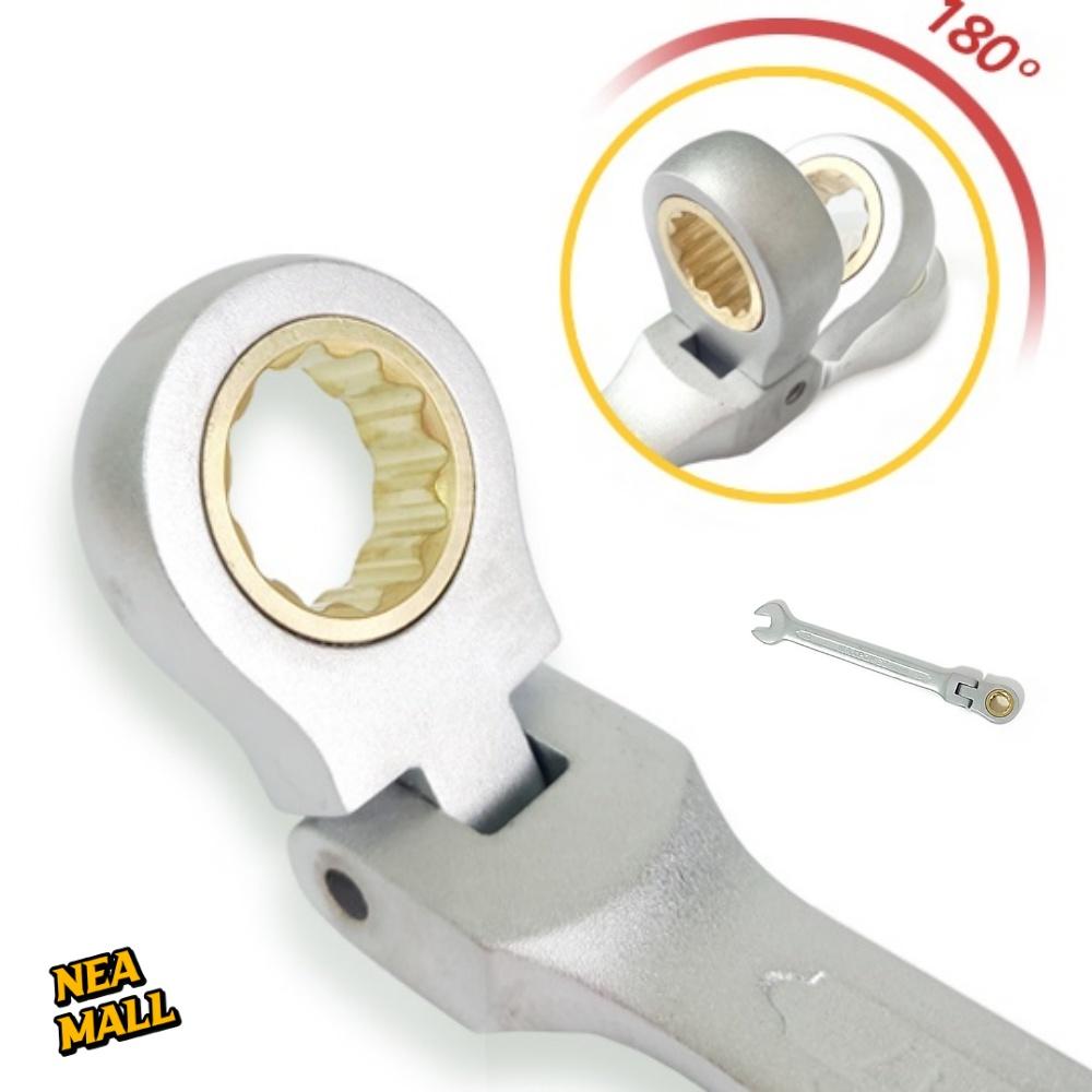 180도 회전 각도 10mm 기어 렌치 작업 플렉시블렌치 - 상품 이미지