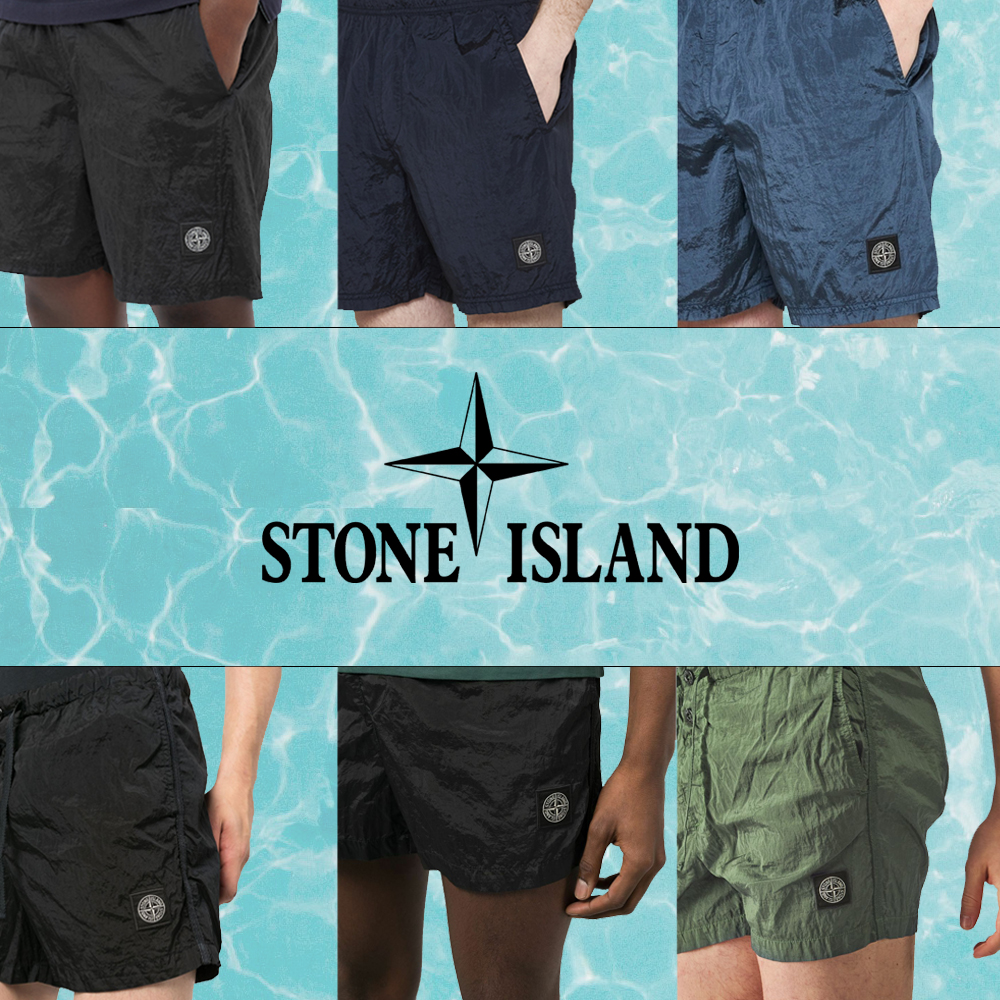 [국내배송] 25 24 SS 스톤아일랜드 반바지 나일론 메탈 스웜팬츠