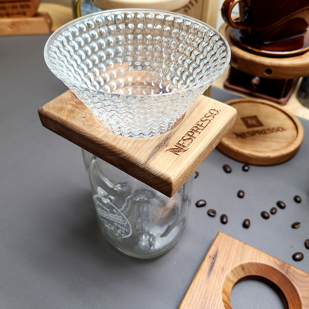 감성모먼트 우드드리퍼 핸드드립세트 메이플원목 12cm 커피드리퍼