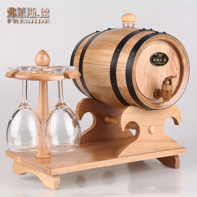 미니 오크통 와인통 용기 숙성 맥주 배럴 보관 오크 우드 1.5L - 상세 이미지 4