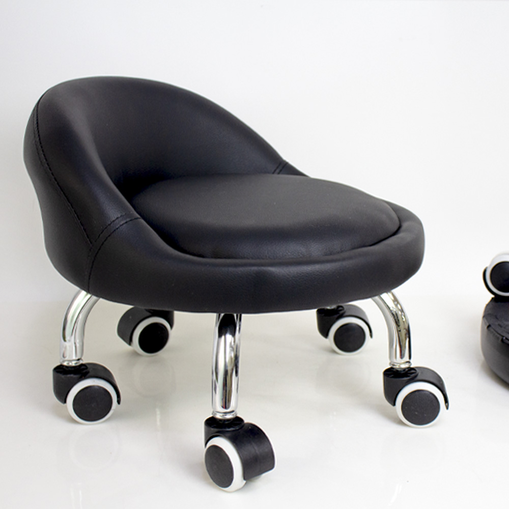 바퀴달린 의자 원형 둥근 작은 낮은 이동식 작업 엠보형