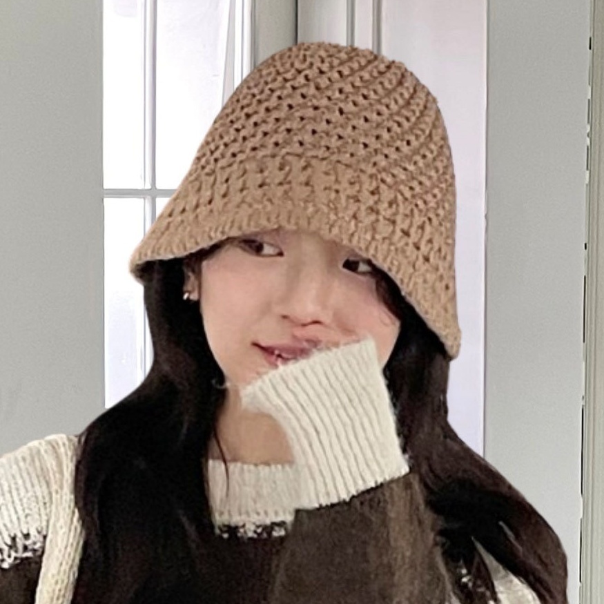 여성 니트모자 겨울모자 뜨개 동백이 산책 가을 버킷햇 벙거지 모자