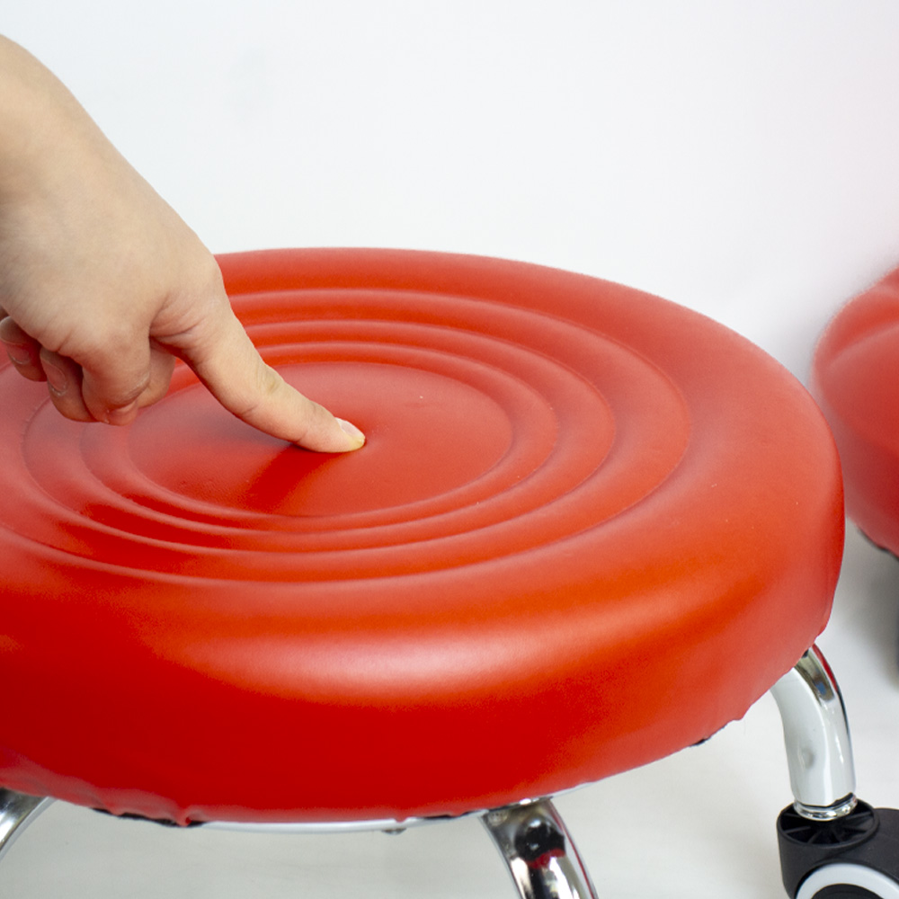 바퀴달린 의자 원형 둥근 작은 낮은 이동식 작업 엠보형